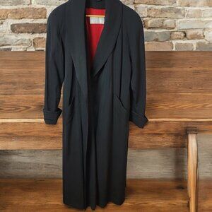 🖤 Jones New York Petite 100% Wool Trench Coat – Size 12P | Elegant & Timeless